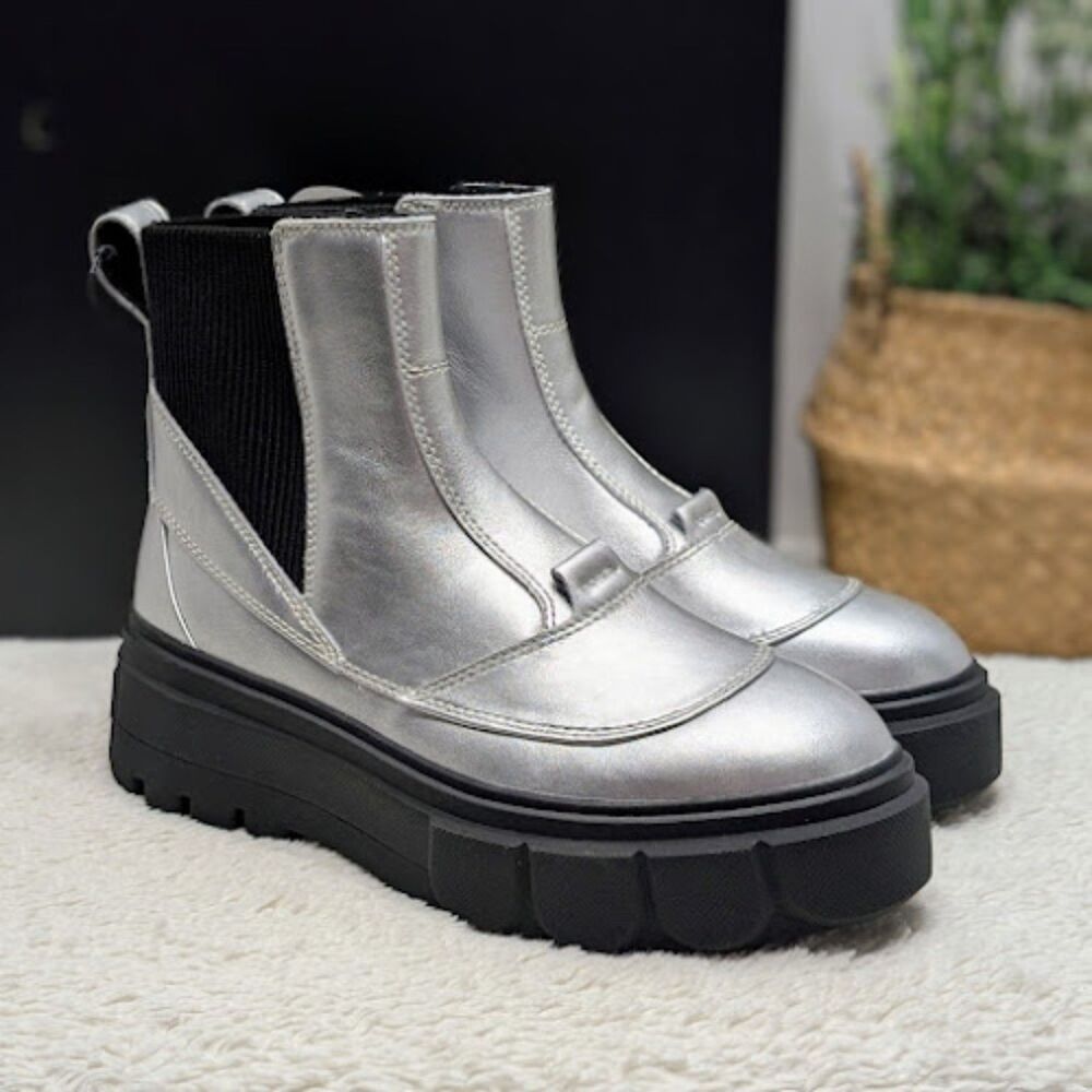 SOREL CARIBOU X Waterproof Leather Platform Chelsea Boots Women's Size 9.5 NIB